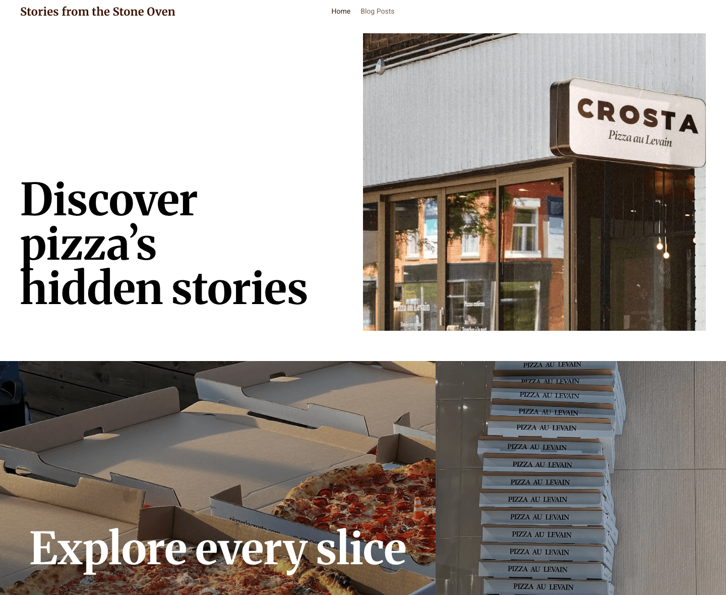 Crosta Pizza commerce storefront